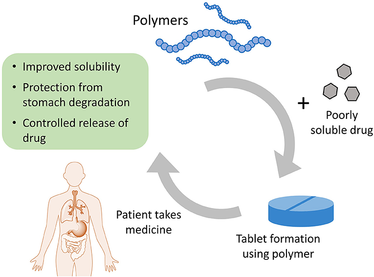 Figure 3 - Polymers can help drugs to get into our bodies more efficiently.