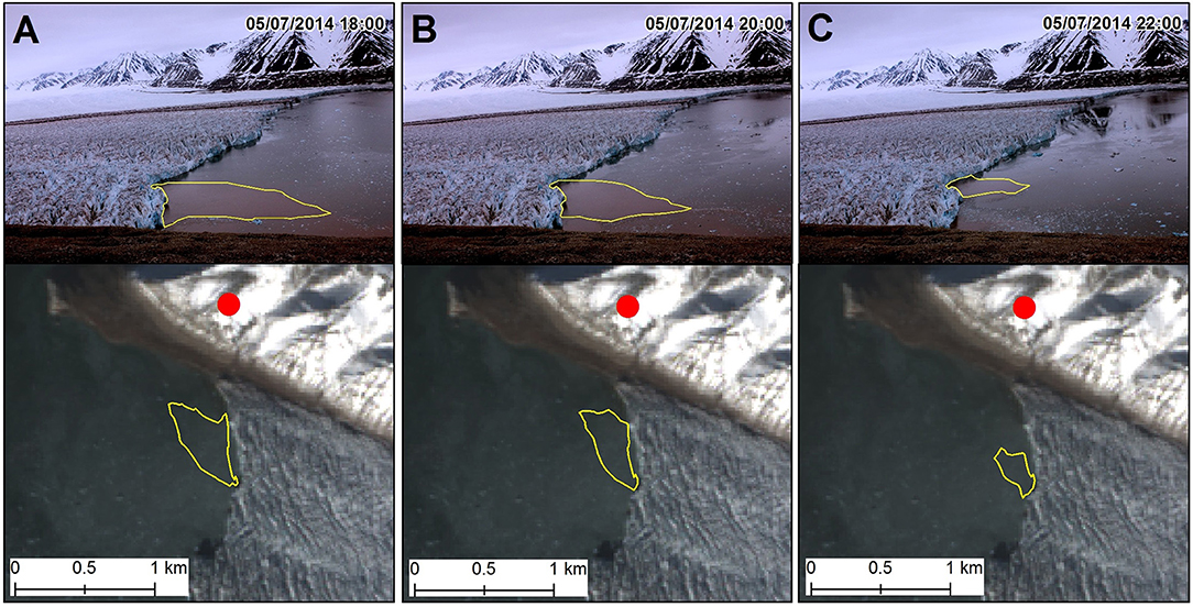 Delineating meltwater plume footprints using PyTrx