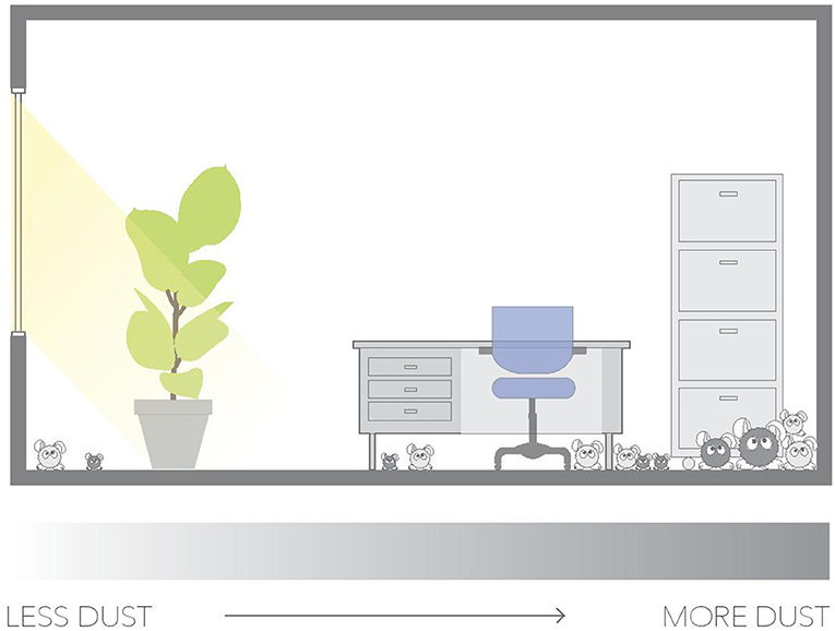 Figure 2 - After 90 days in the model “offices,” our “dust bunny employees” looked different from each other.
