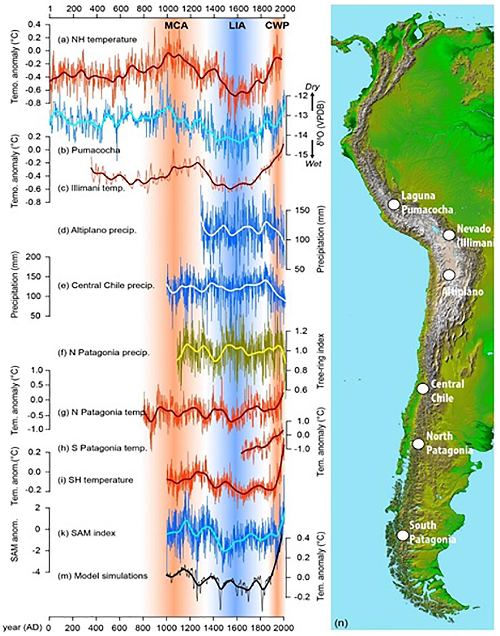 Patagonian biomes of southern Chile and Argentina (Note: Northern limit