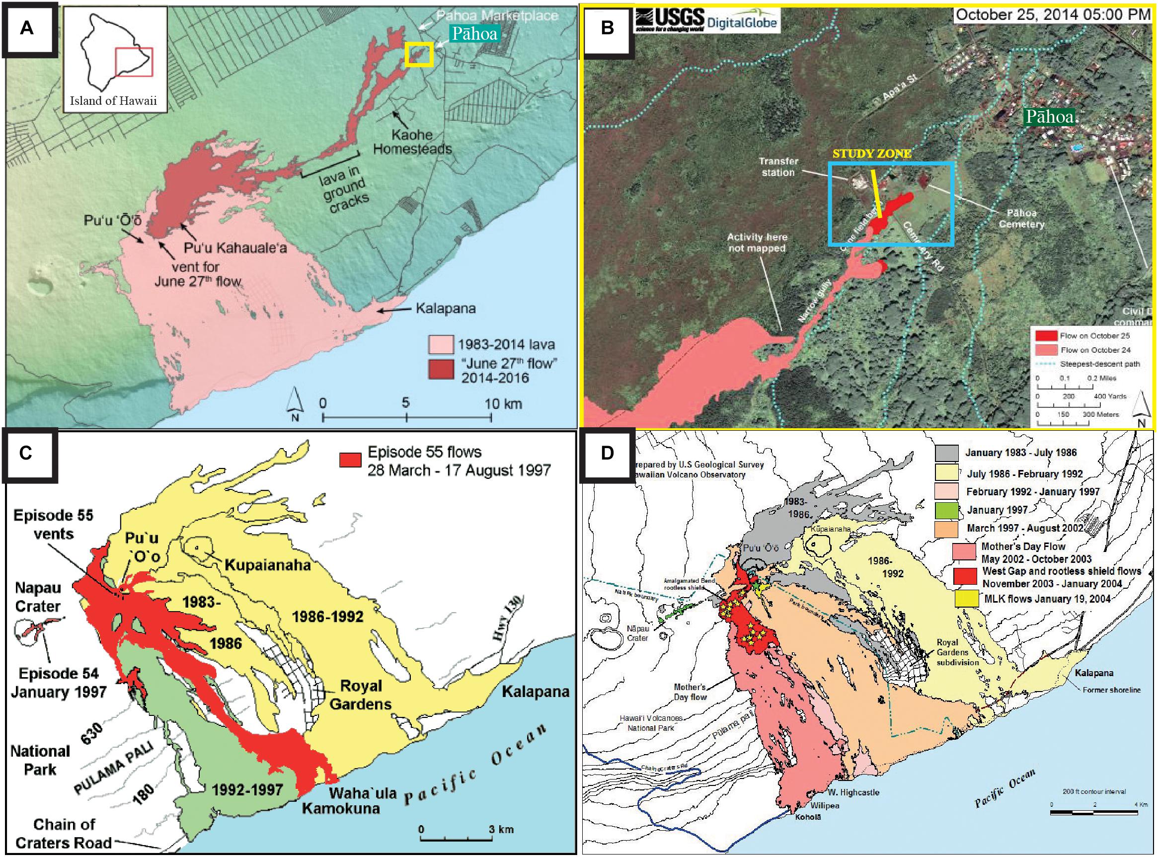 How Does a Pahoehoe Lava Flow Form and Transition?