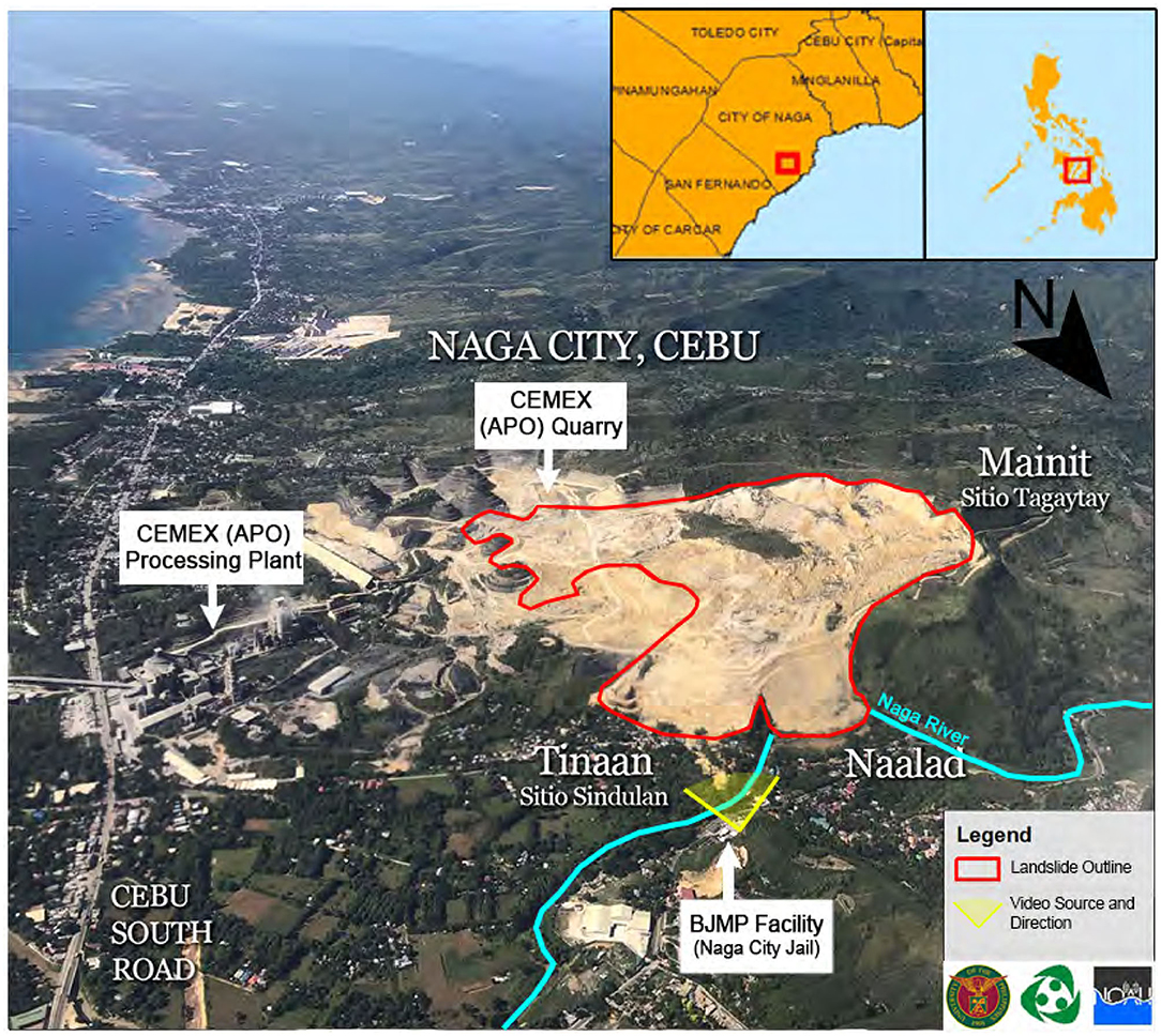 Frontiers | Anatomy of the Naga City Landslide and Comparison With  Historical Debris Avalanches and Analog Models