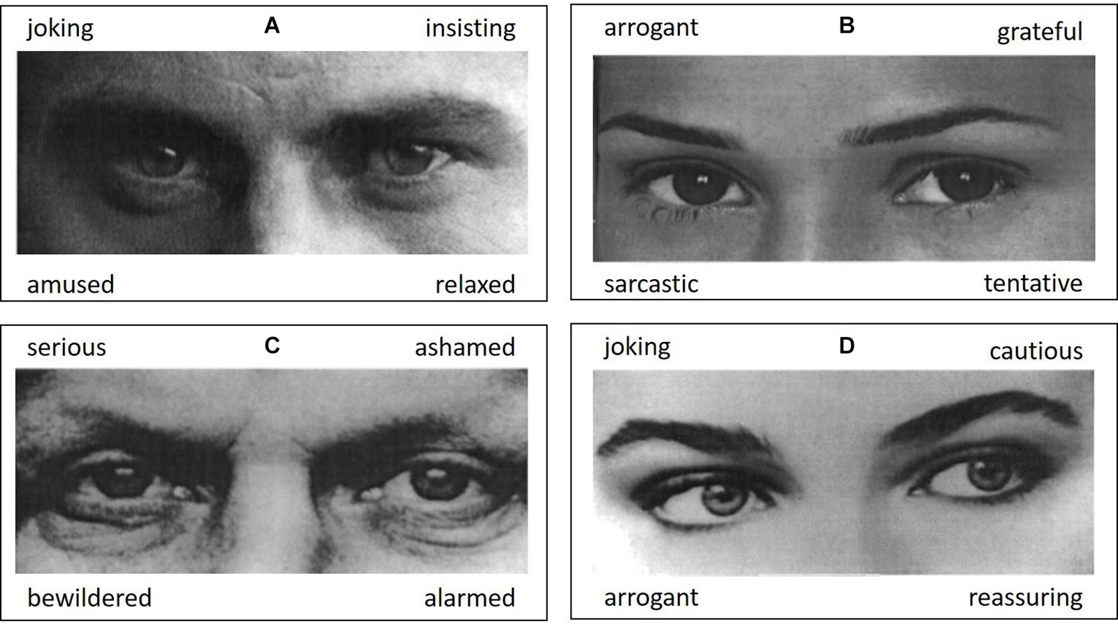 Ее глаза тест. Тест глаз при шизофрении. Чтение психического состояния по глазам, rmet.