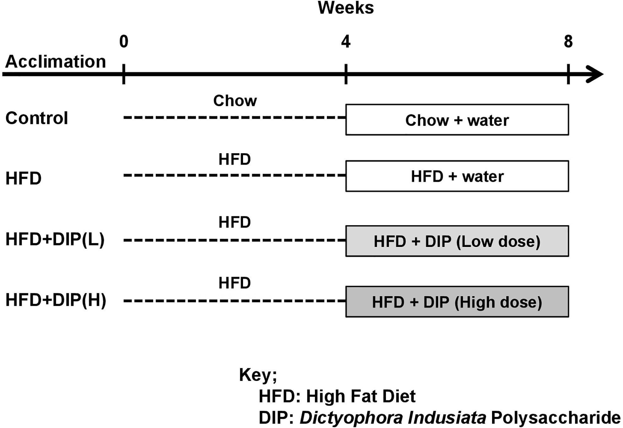 Frontiers | Anti-Obesity Effect of Dictyophora indusiata Mushroom  Polysaccharide (DIP) in High Fat Diet-Induced Obesity via Regulating  Inflammatory Cascades and Intestinal Microbiome