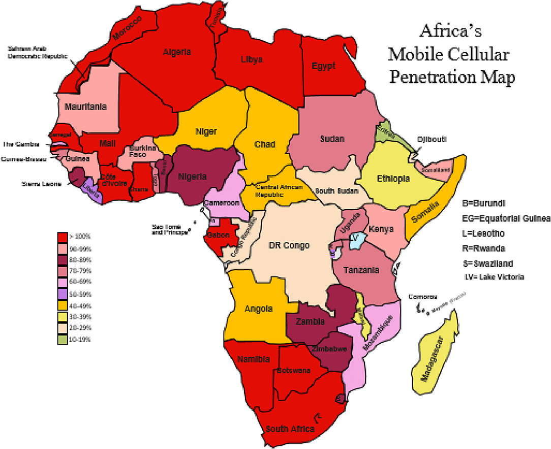 Map Of Sub Saharan Africa Countries