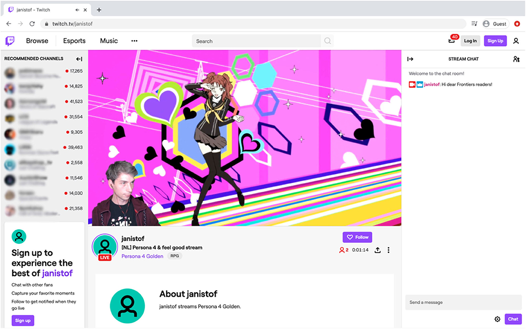 Frontiers Live Streams On Twitch Help Viewers Cope With Difficult Periods In Life Psychology