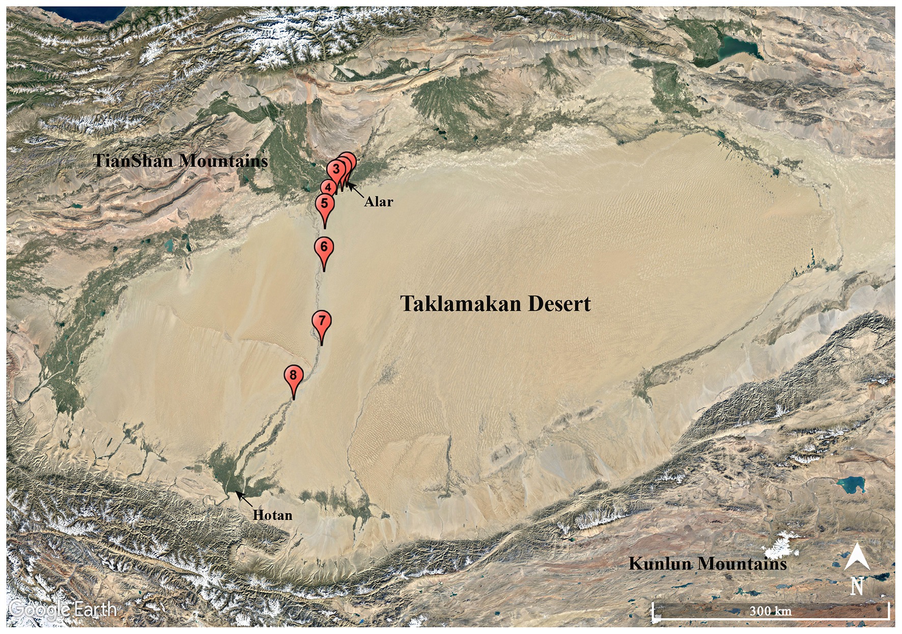 Taklimakan Desert Map Location