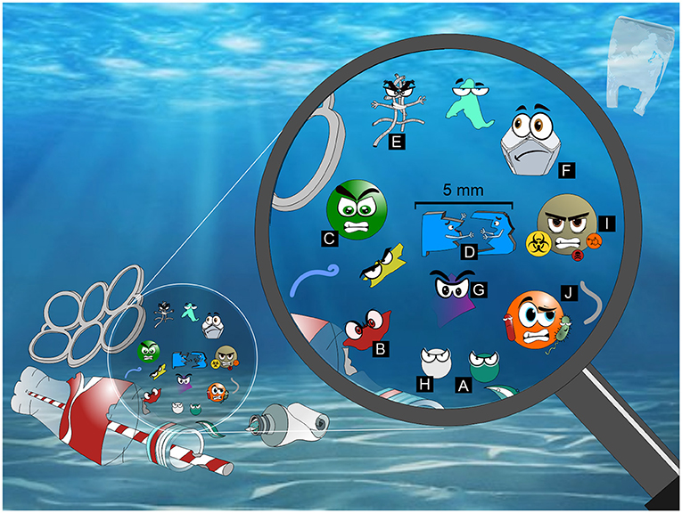 Figure 1 - Microplastics suspended in water.