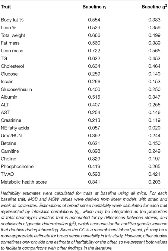 Baseline Body Fat Scale