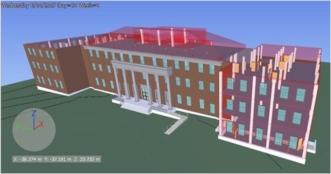 4D visualisation of the building process