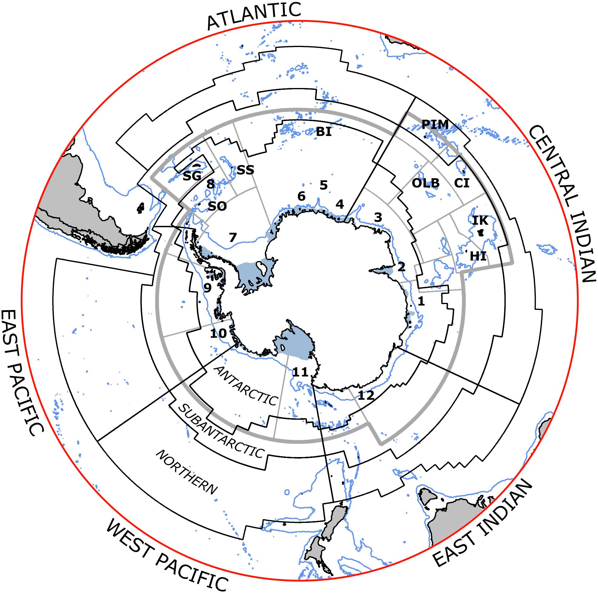 BG - Winter season Southern Ocean distributions of climate