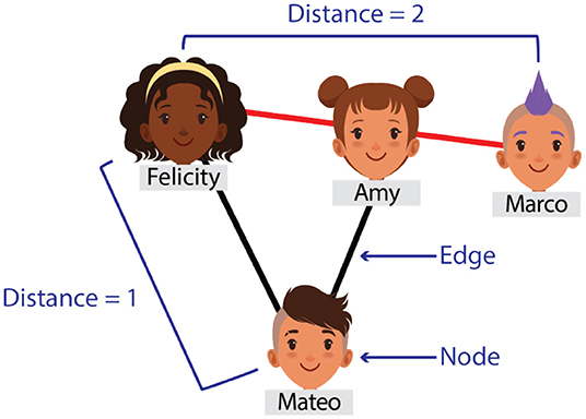 Figure 1 - A social network of students.