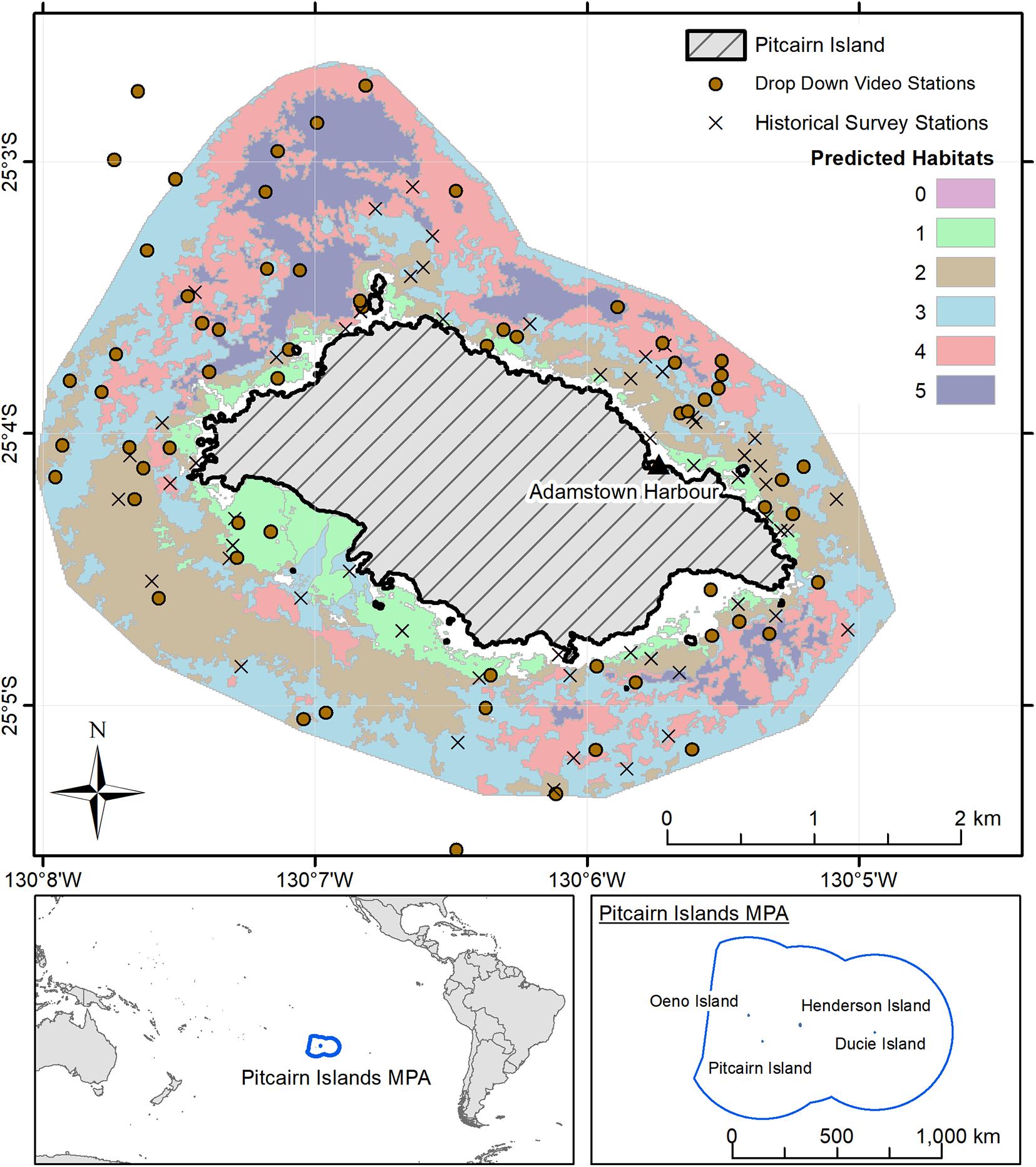 Frontiers Rapid Assessment Of Seabed Habitats Around Pitcairn Island In Aid Of Activity Management During The Covid 19 Global Pandemic Marine Science