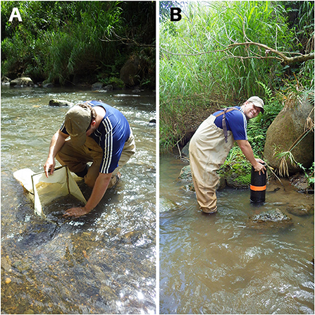 Figure 2 - Two types of devices used for sampling macroinvertebrates in streams.