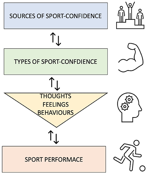 Figure 1 - This simplified model shows that where athletes get their sport-confidence from (sources of sport-confidence) influences what they are confident about (types of sport-confidence).