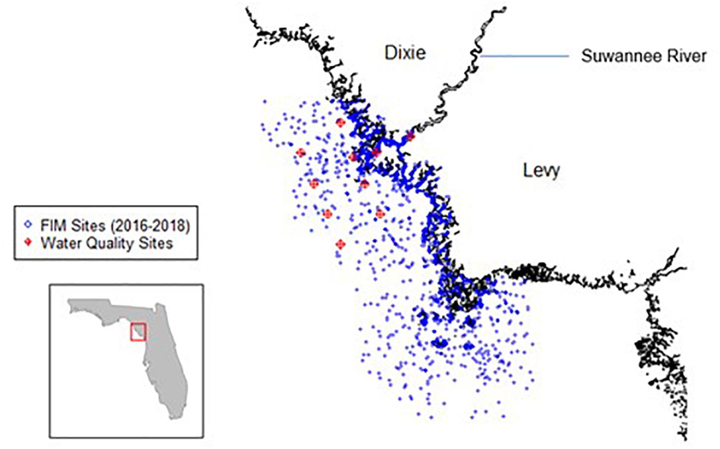 Stream flow discharge (cfs) is estimated by multiplying the water's