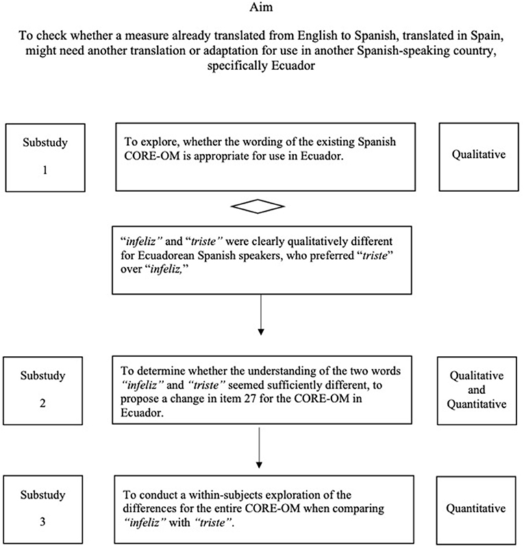 Frontiers  “Infeliz” or “Triste”: A Paradigm for Mixed Methods Exploration  of Outcome Measures Adaptation Across Language Variants