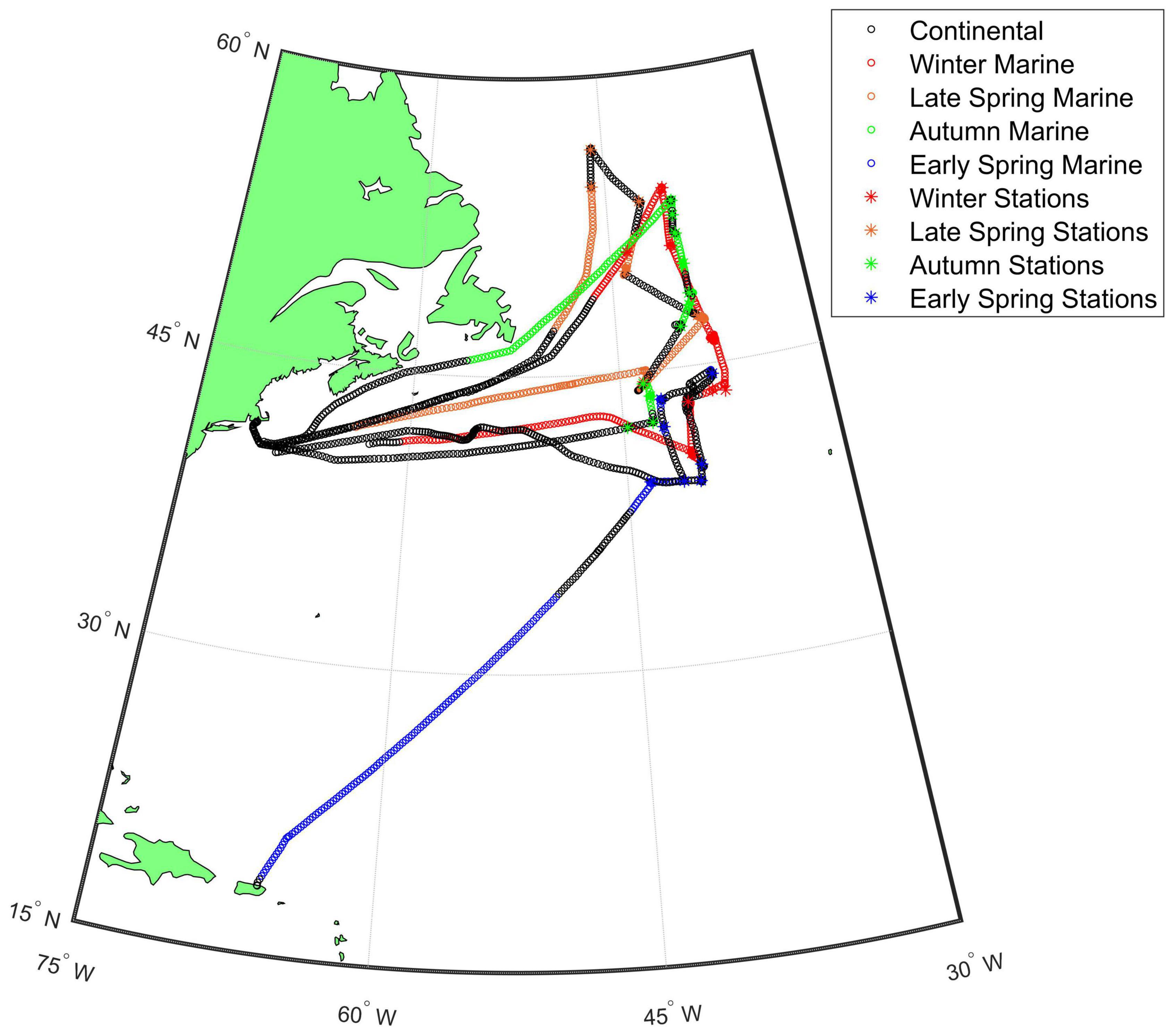 ACP - Particle phase-state variability in the North Atlantic free  troposphere during summertime is determined by atmospheric transport  patterns and sources