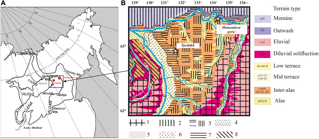 Frontiers  Microbial and Geochemical Evidence of Permafrost Formation at  Mamontova Gora and Syrdakh, Central Yakutia