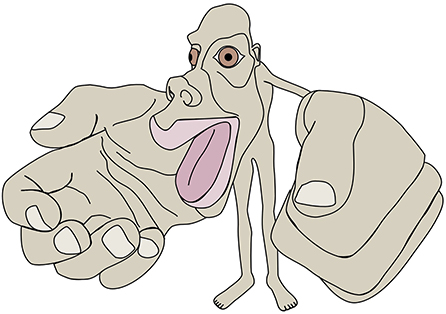 Figure 2 - The motor homunculus is the name for a “little person” represented by the brain areas assigned to each body part in the motor cortex.