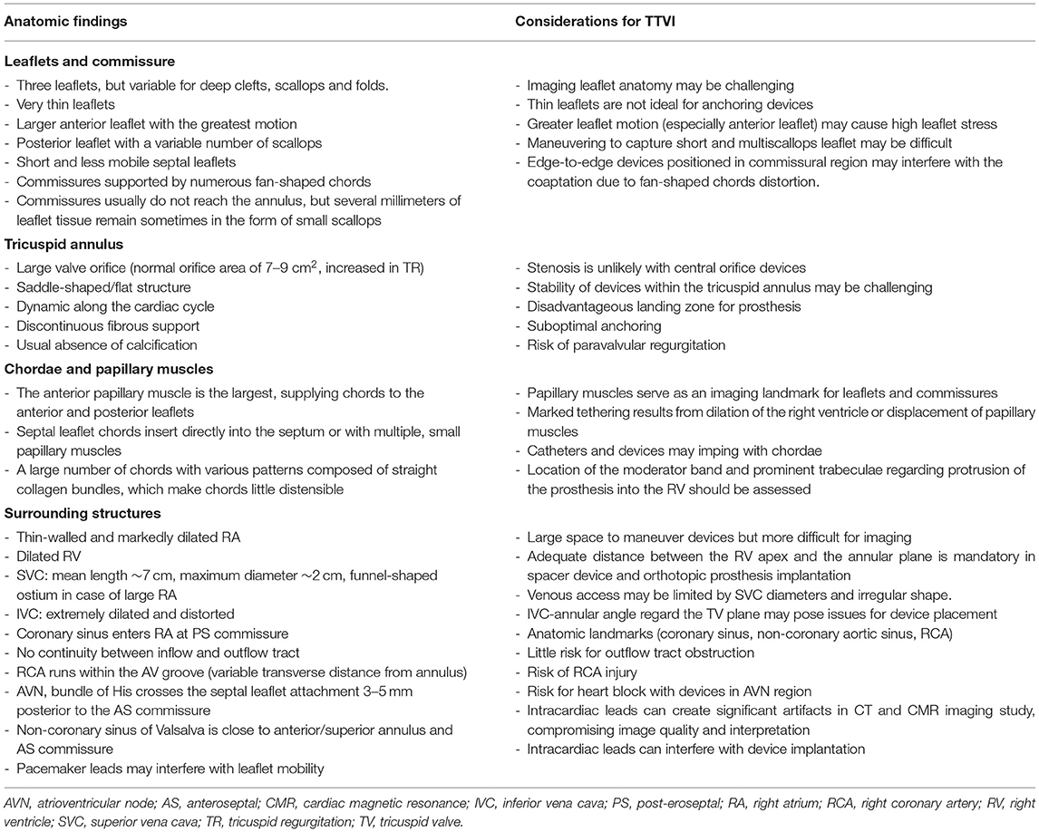 Frontiers Transcatheter Tricuspid Valve Therapy From Anatomy To