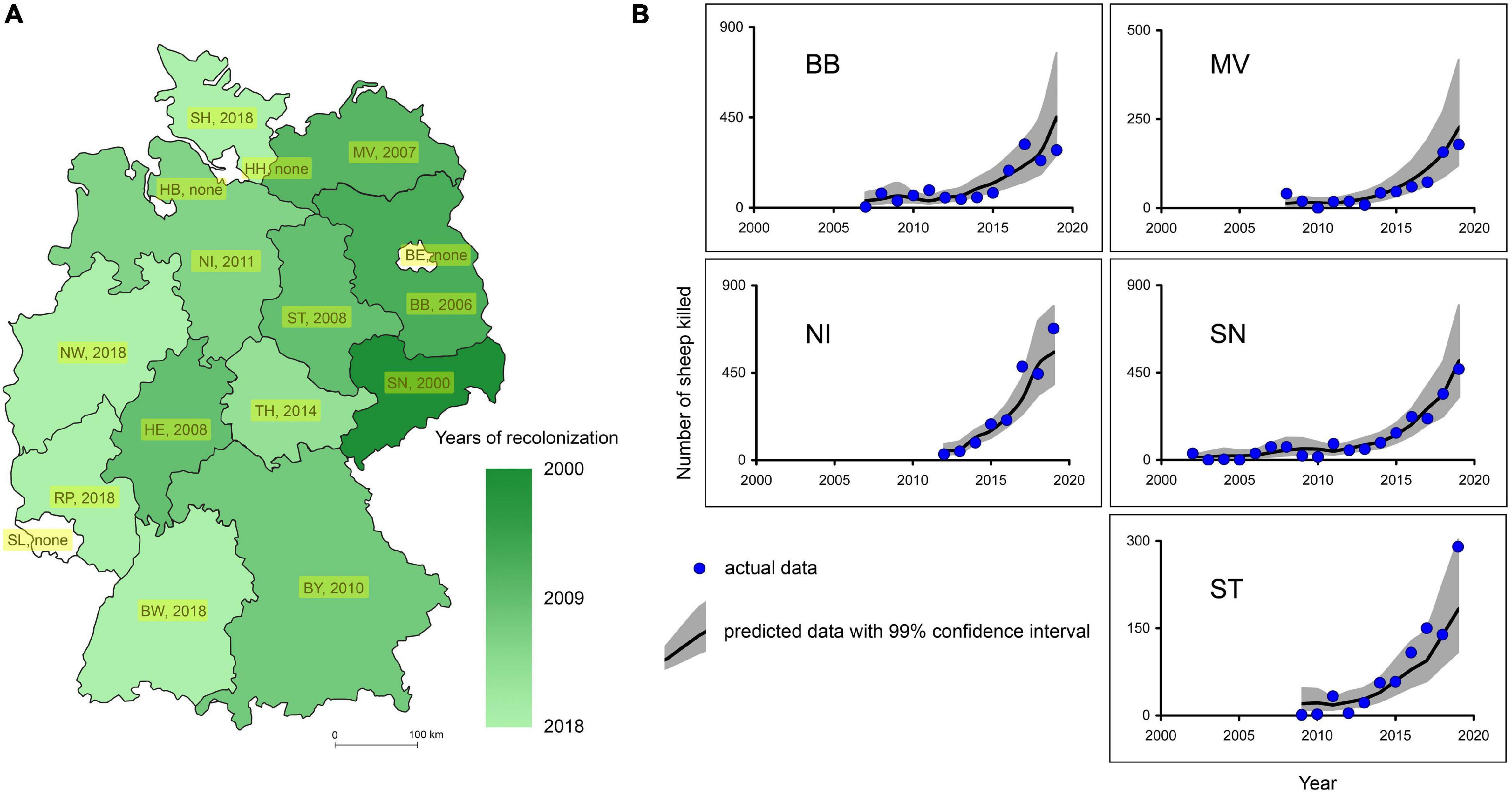 Frontiers | Large-Scale Sheep Losses to Wolves (Canis lupus) in Germany Are  Related to the Expansion of the Wolf Population but Not to Increasing Wolf  Numbers
