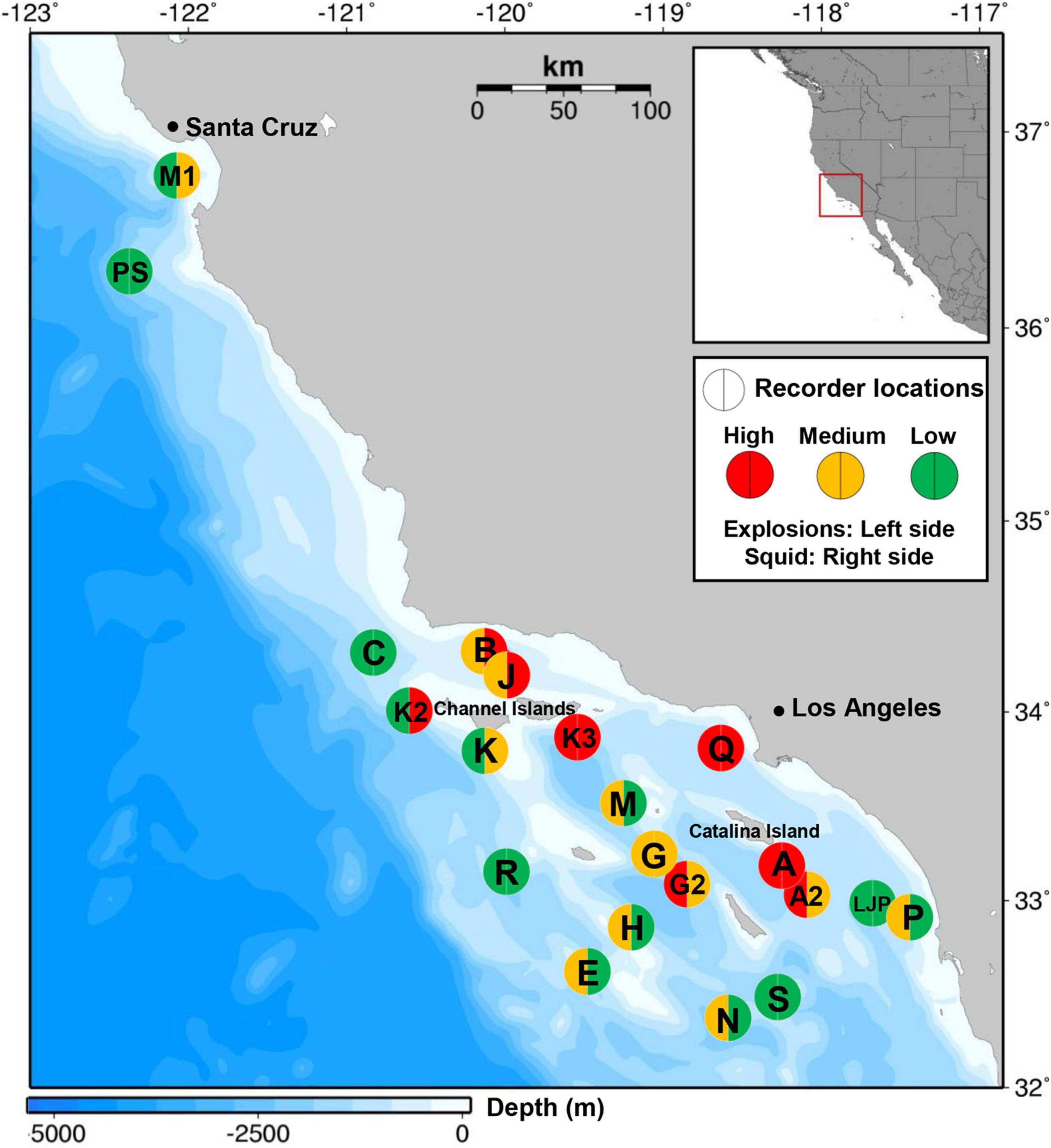 Frontiers  Long-Term Patterns of Noise From Underwater Explosions