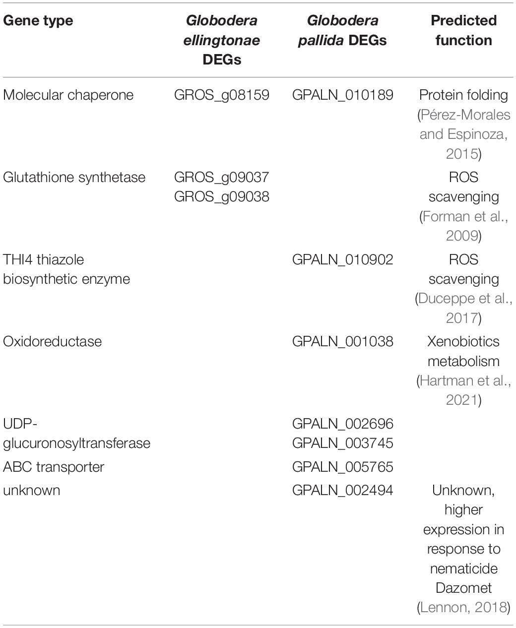 Frontiers  Belowground Chemical Interactions: An Insight Into  Host-Specific Behavior of Globodera spp. Hatched in Root Exudates From  Potato and Its Wild Relative, Solanum sisymbriifolium