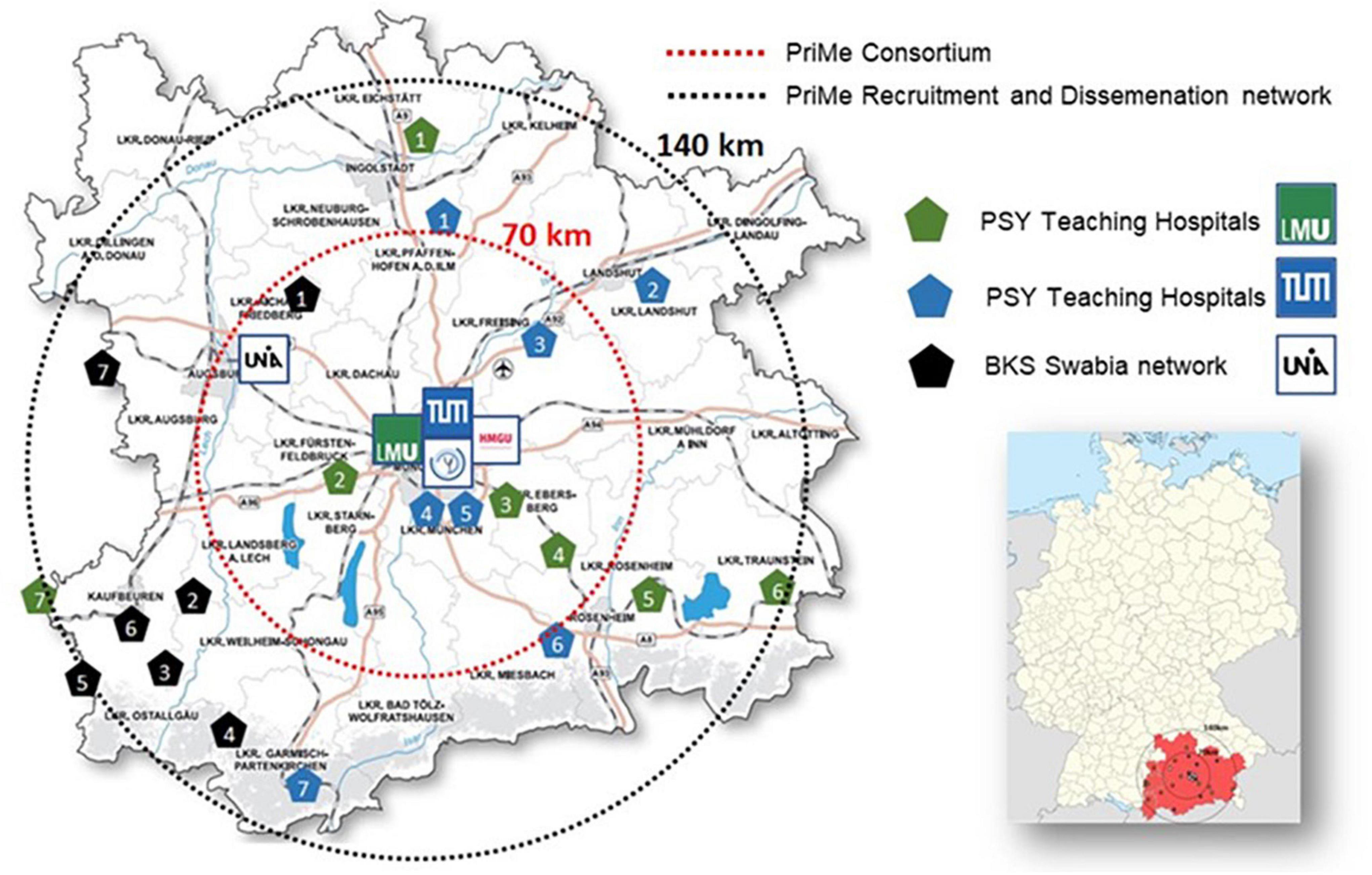 Frontiers  Concept of the Munich/Augsburg Consortium Precision in Mental  Health for the German Center of Mental Health