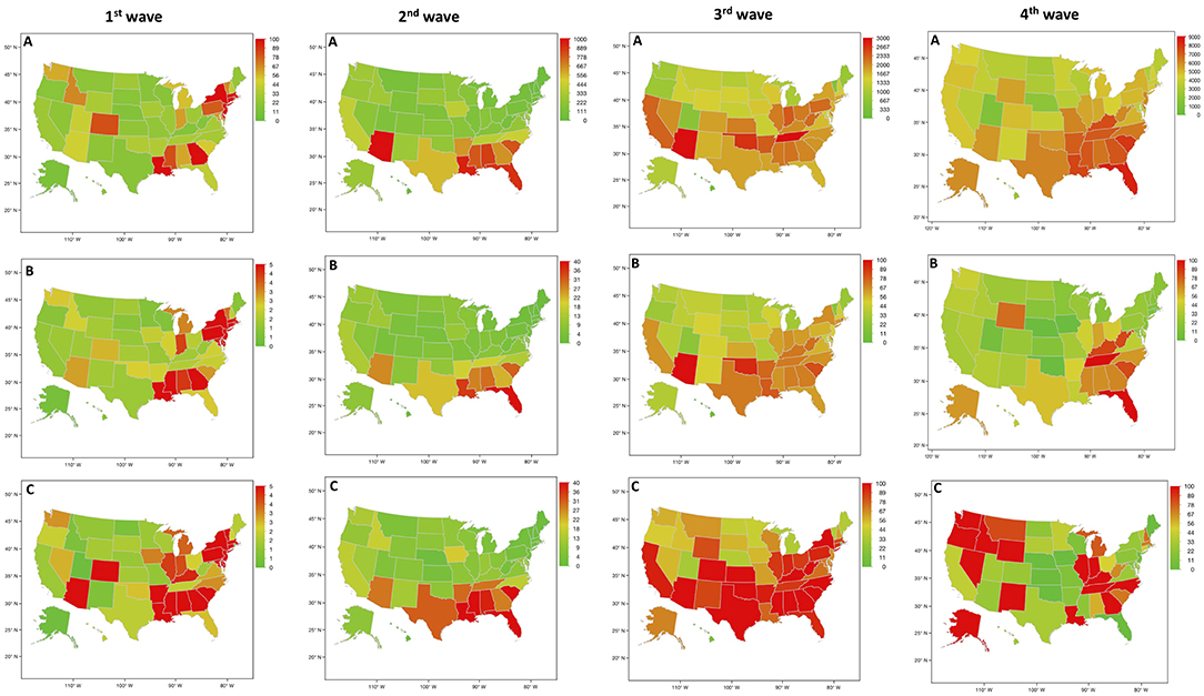 Frontiers  Heterogeneity of the COVID-19 Pandemic in the United