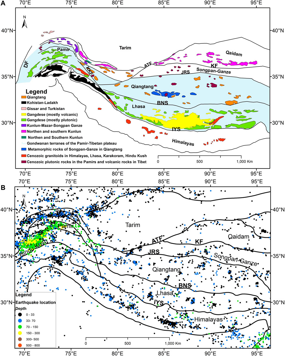 Frontiers  Deep Crustal Structure Beneath the Pamir–Tibetan Plateau:  Insights From the Moho Depth and Vp/Vs Ratio Variation