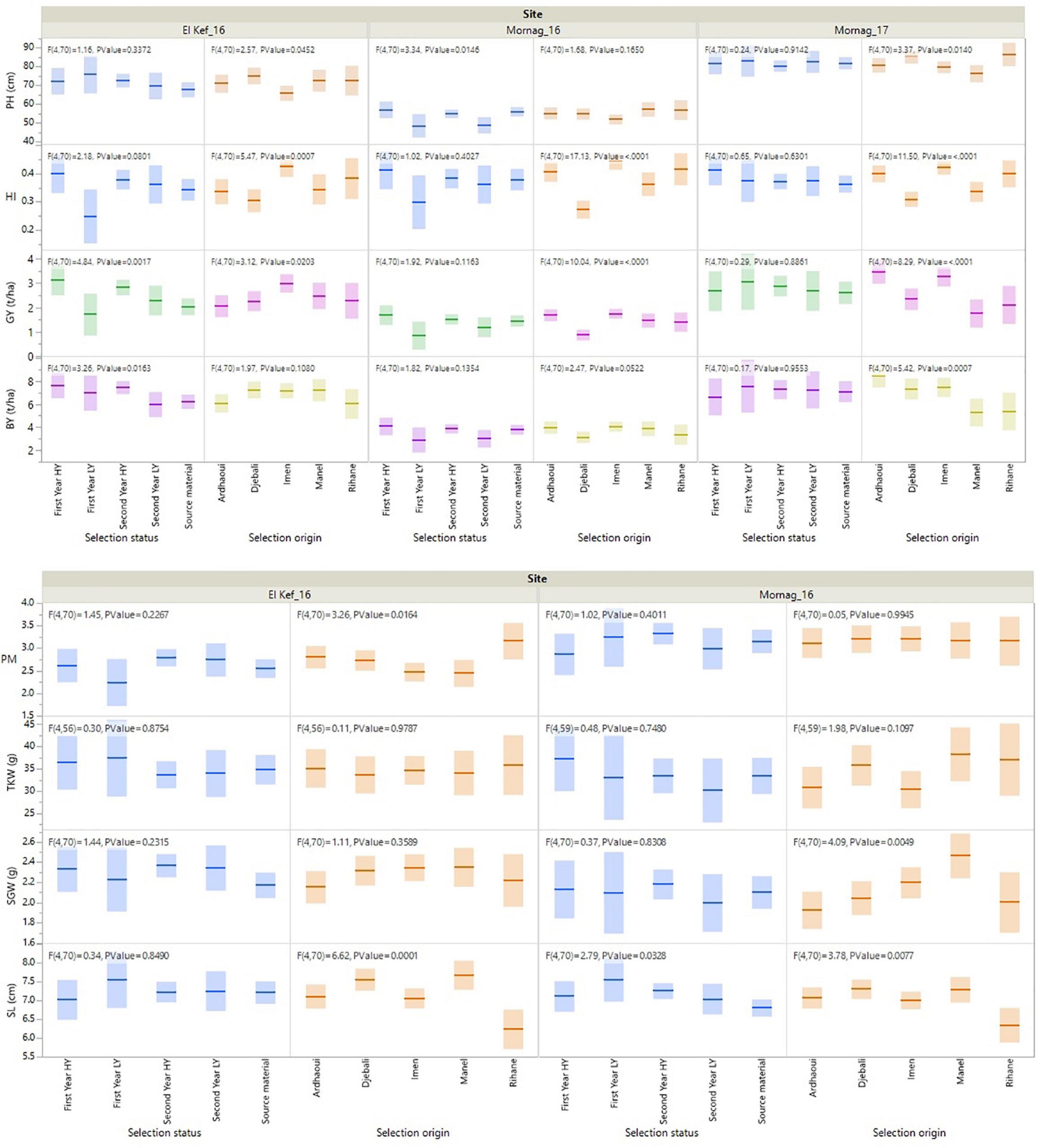 RVA profiles of different samples from four barley cultivars