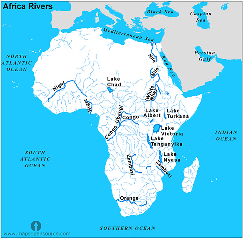 africa water map