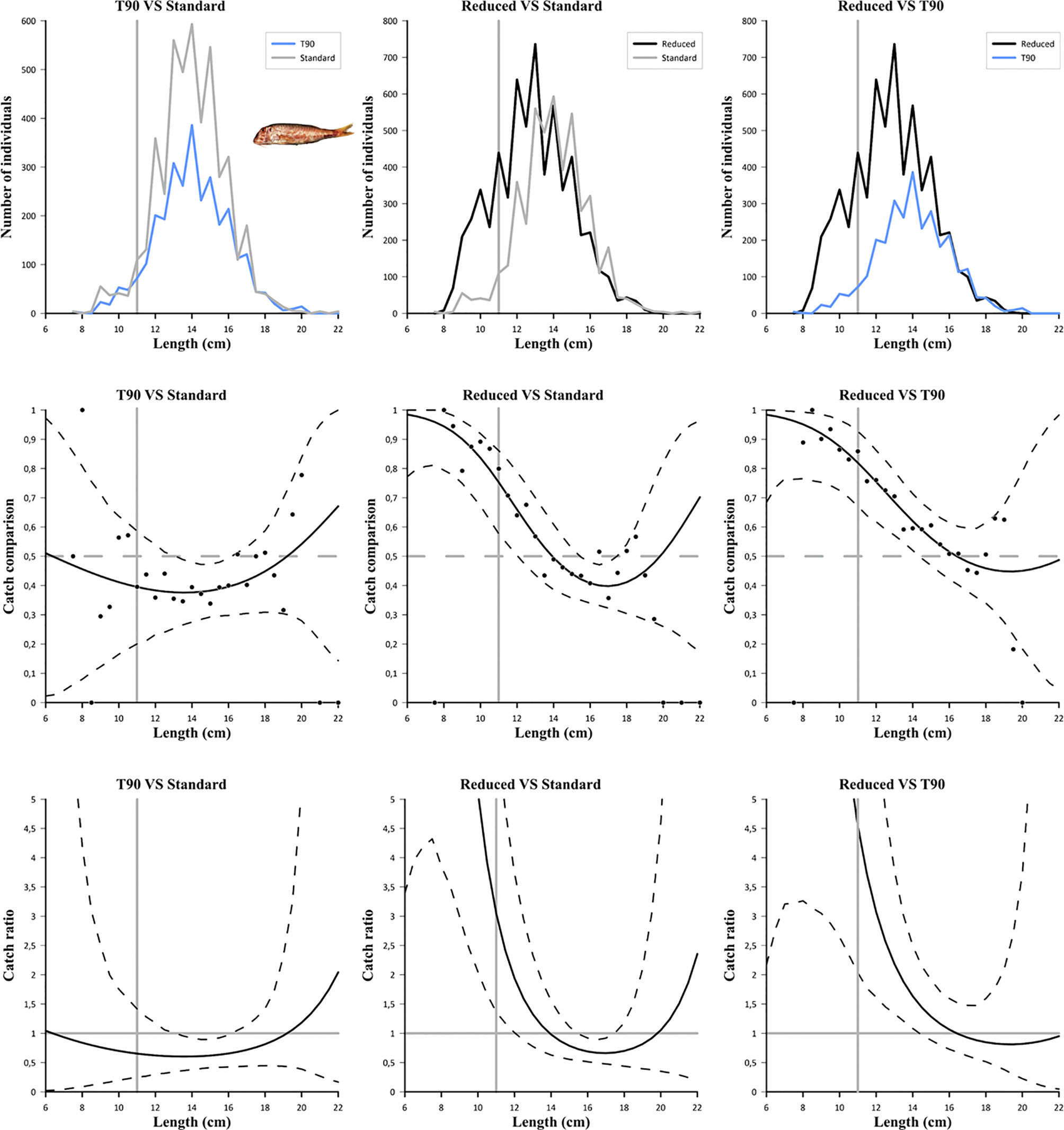 Frontiers  Effect of Extension Piece Design on Catch Patterns in a  Mediterranean Bottom Trawl Fishery