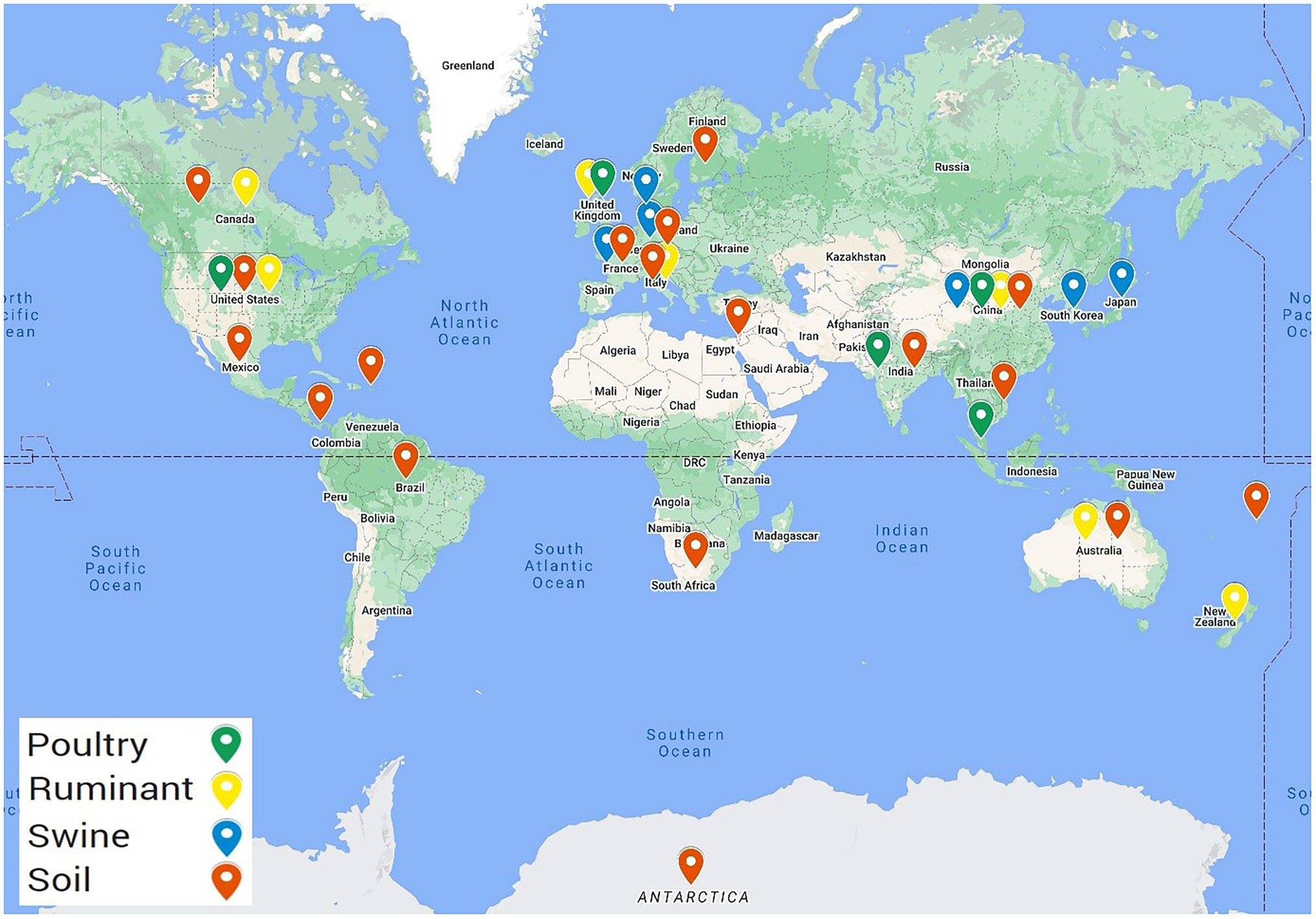 Frontiers  Resistome Analysis of Global Livestock and Soil Microbiomes