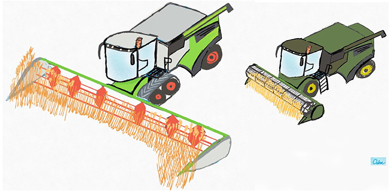 Figure 1 - Larger farms generally have larger machines, which can harvest crops faster and are more fuel efficient.