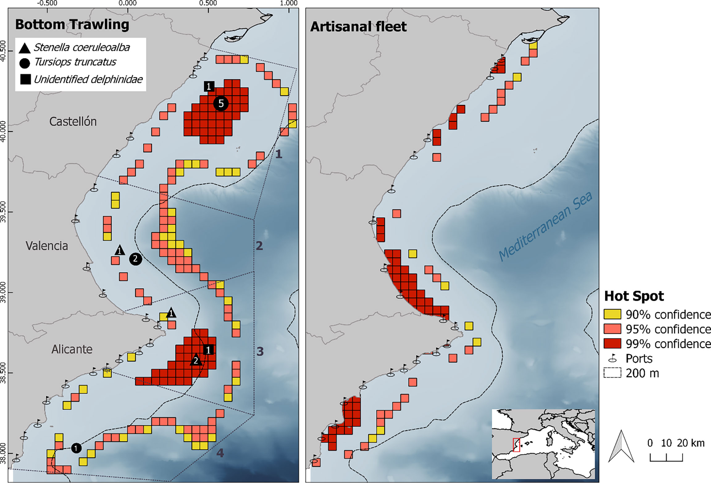 Frontiers  Assessment of the interactions between cetaceans and fisheries  at the south of the Cetacean Migration Corridor and neighboring waters  (Western Mediterranean)