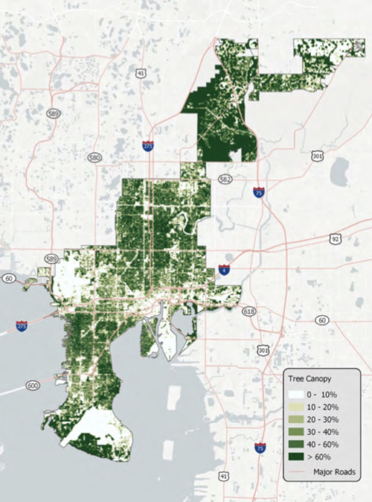 Figure 2 - This is a map of the city of Tampa, Florida (United States) and its UTC.