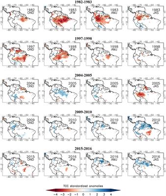 Frontiers Droughts Over Amazonia In 2005 2010 And 2015