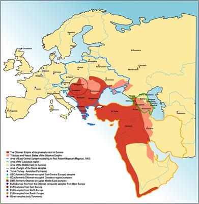 Frontiers | Revealing the Genetic Impact of the Ottoman Occupation on Ethnic Groups of East-Central Europe and on the Roma Population of the Area