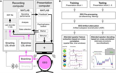 Frontiers Decoding The Attended Speaker From Eeg Using Adaptive Evaluation Intervals Captures Fluctuations In Attentional Listening Neuroscience