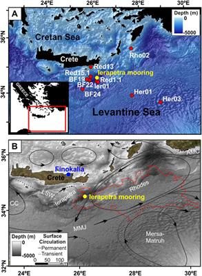 Frontiers Atmospheric And Oceanographic Forcing Impact Particle Flux Composition And Carbon Sequestration In The Eastern Mediterranean Sea A Three Year Time Series Study In The Deep Ierapetra Basin Earth Science
