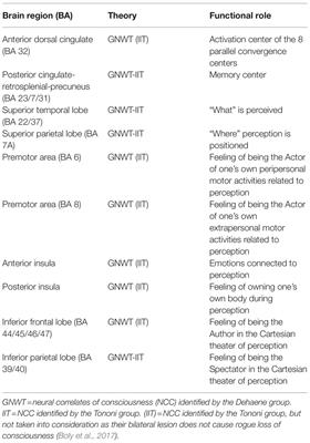 The Neural Correlates of Access Consciousness and Phenomenal Consciousness Seem to Coincide and Would Correspond to a Memory Center, an Activation Center and Eight Parallel Convergence Centers