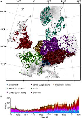 Frontiers Regional Patterns Of Late Medieval And Early Modern European Building Activity Revealed By Felling Dates Ecology And Evolution